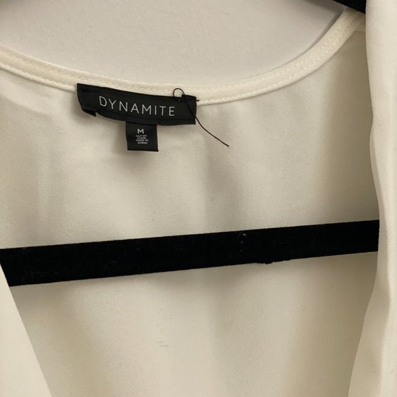 Dynamite White Bodysuit Size Medium - Picture 3 of 4